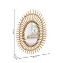 Ovaler Spiegel "Irma" Rattan, 43x58 cm Natürliches Holz