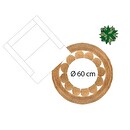 Ausgehöhlter Juteteppich D.120 cm Beige