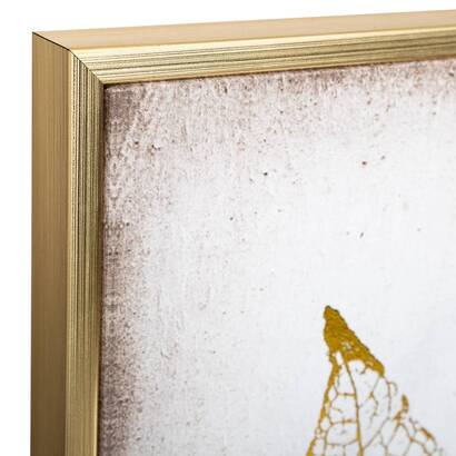 Gerahmte leinwand 'feder' 58x58 cm