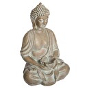 Sitzende 'Buddha'-Statue H.39 cm Beige