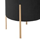 Hocker "Living" Samt, Schwarz Schwarz