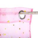 Kinder-Voile "Goldener Stern" 140x250 cm Rosa