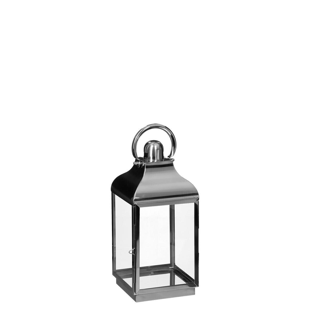Set von 3 silbernen Außenlaternen Stahl Silber