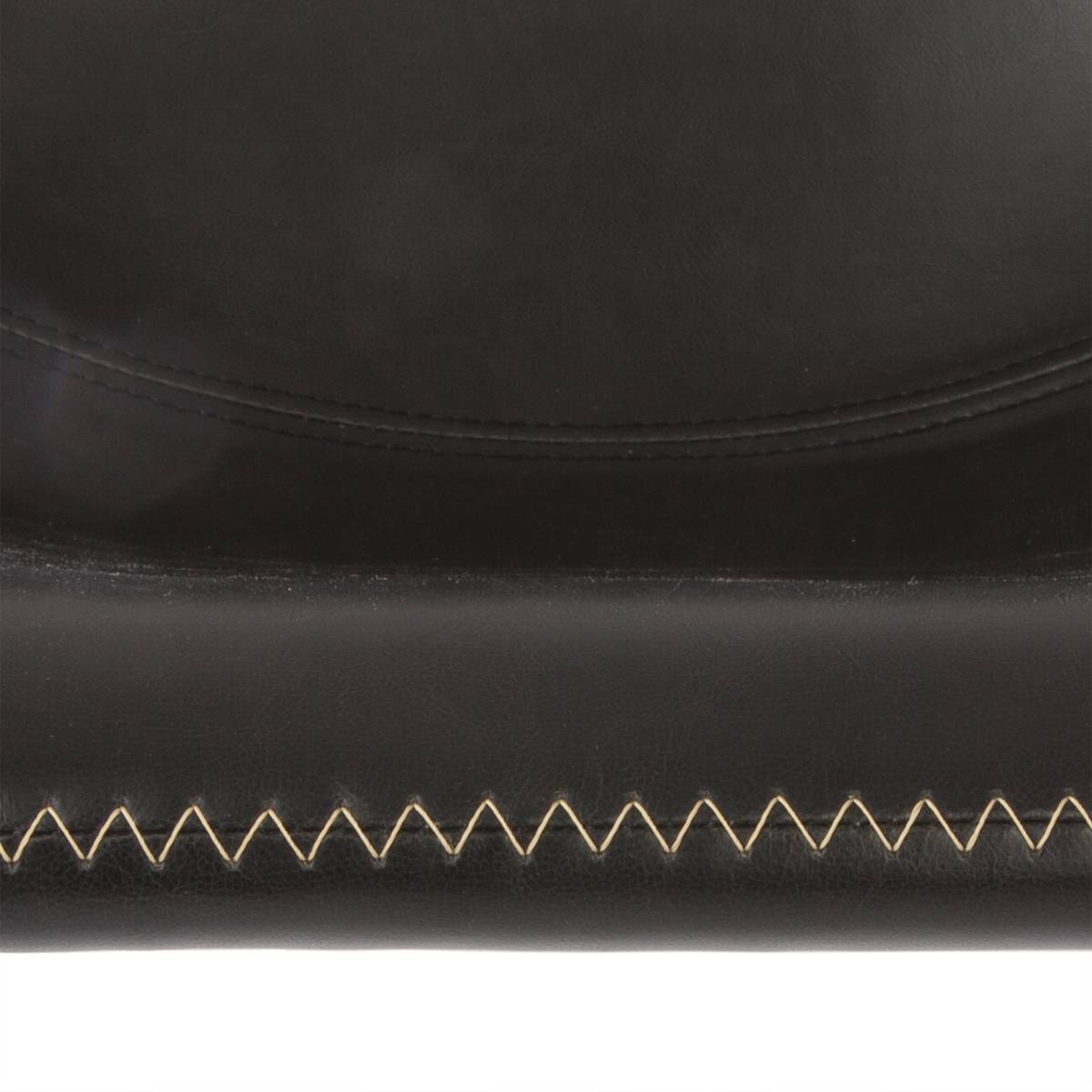2er-Set Barhocker "Lois" Ledereffekt, Schwarz Schwarz