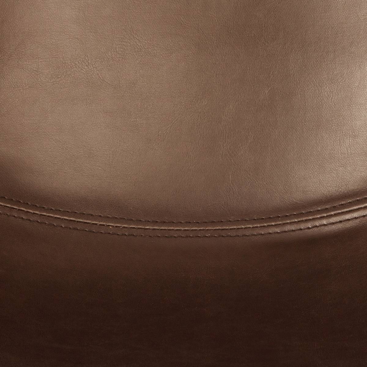2er-Set Barhocker "Lois" Ledereffekt, Cognacbraun Braun