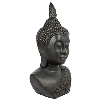 Statue "buddha" schwarz, h.113 cm