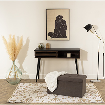 Klappbarer doppelhocker "lysandre" samtoptik, schiefergrau, 76x38 cm