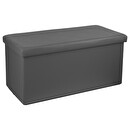 Doppelklapphocker Grau Grau