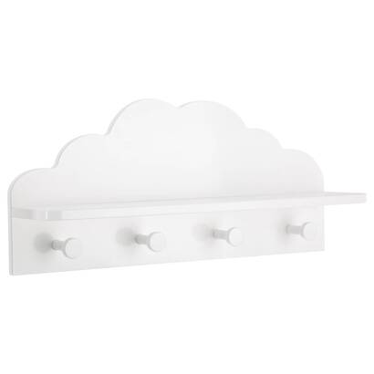 Kinder-wandhaken "wolke" wei&szlig;, 4 haken