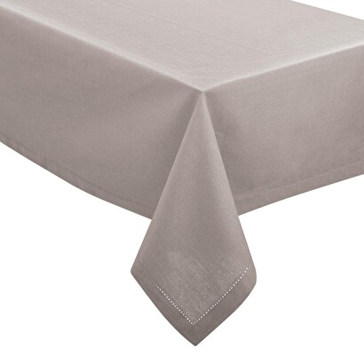 Tischdecke "jane", chambray-baumwolle mausgrau, 140x240 cm