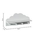 Kinder-Wandhaken "Wolke" Weiß, 4 Haken Weiß