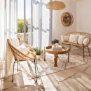 Sessel "Keko" Rattan Natürliches Holz