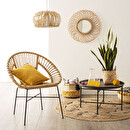 Sessel "Keko" Rattan Natürliches Holz