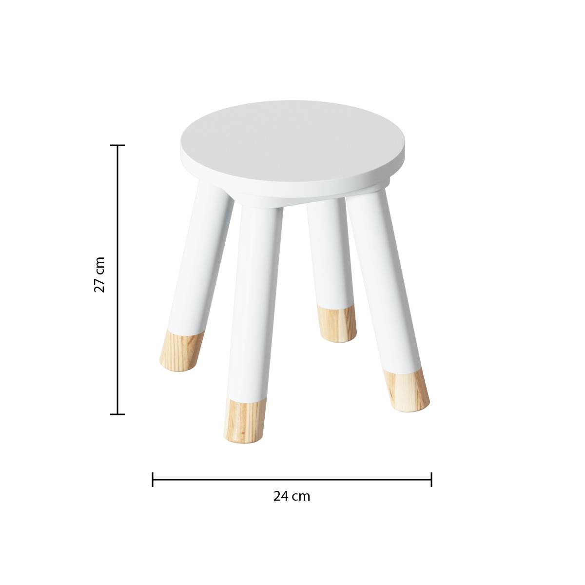 Kinderhocker "Sanftheit" Wei&szlig; Wei&szlig;