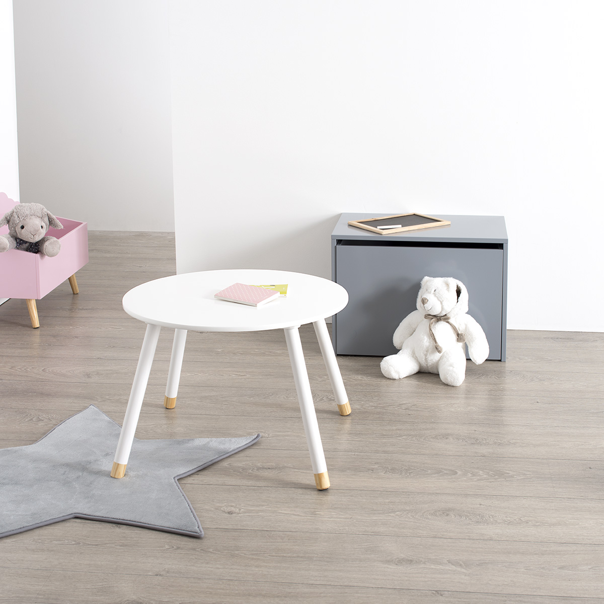 Kindertisch "Sanftheit" Weiß, D.60 cm Weiß