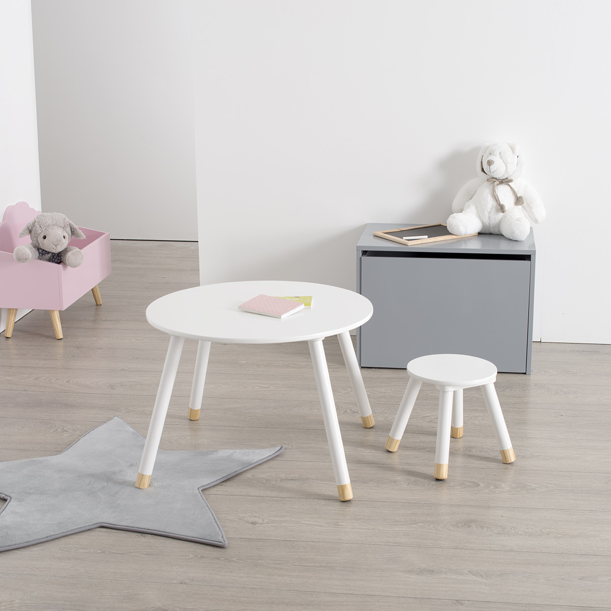 Kindertisch "Sanftheit" Weiß, D.60 cm Weiß