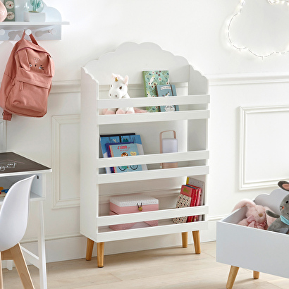 Kinderb&uuml;cherschrank "wolke" wei&szlig;, h.100 cm