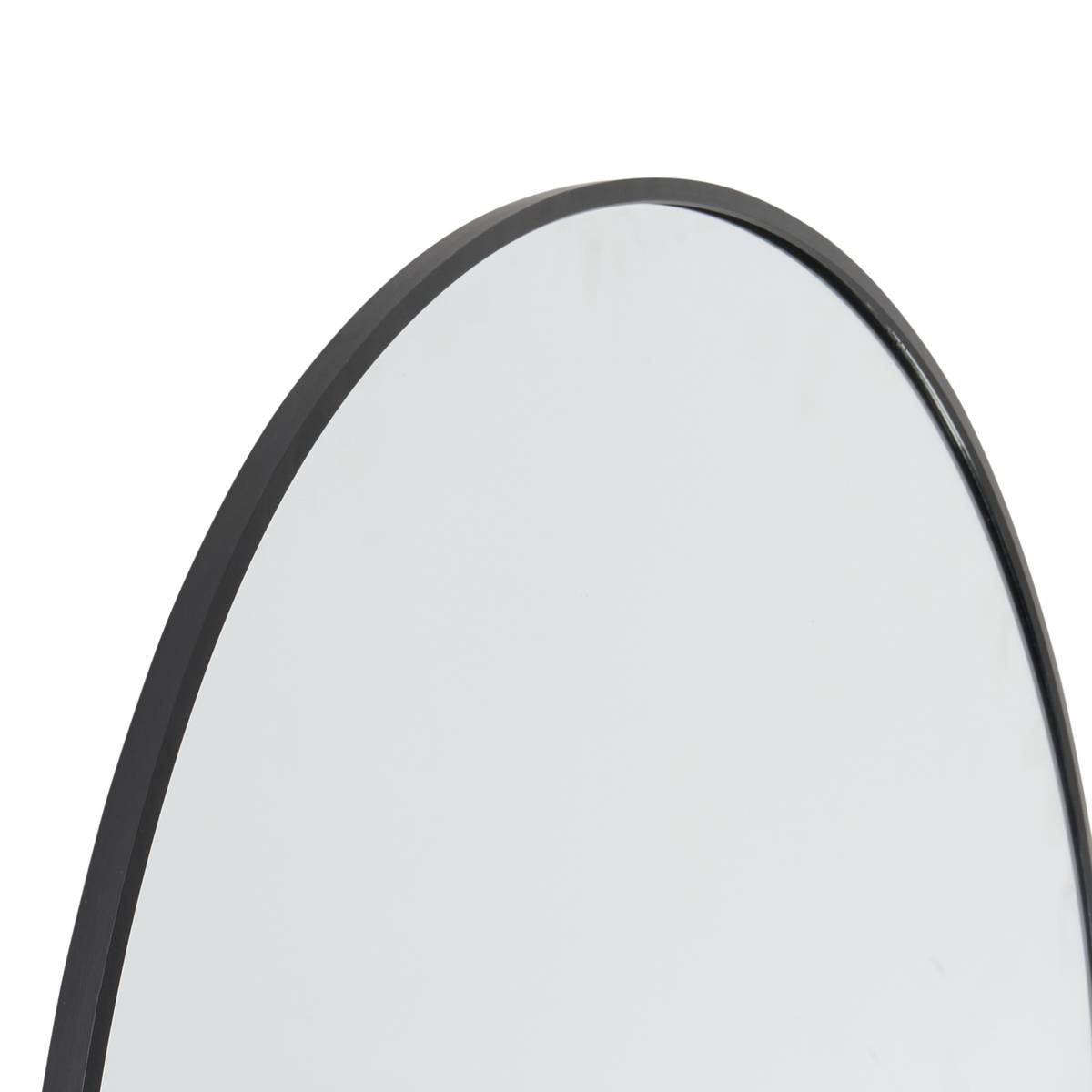 Spiegel "Alice" Schwarzes Metall, D.76 cm Schwarz