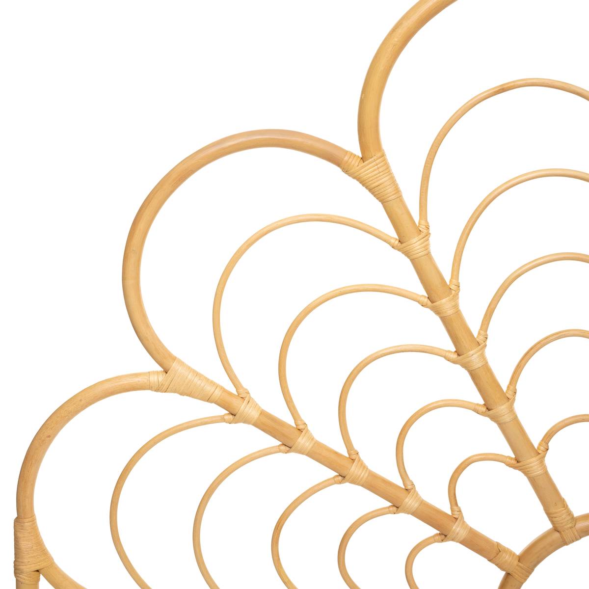 Kopfteil "Aoni" Rattan, L.160 cm Natürliches Holz