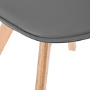 Stuhl "Baya", Buchenholzbeine Schiefergrau Schiefergrau