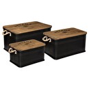 Set von 3 Koffern "Kuba" L.45/54/60 cm Schwarz