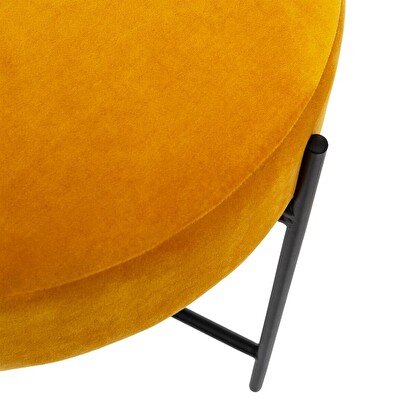 Hocker "arty" samt, senfgelb