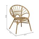 Sessel "Praya" Rattan Natürliches Holz