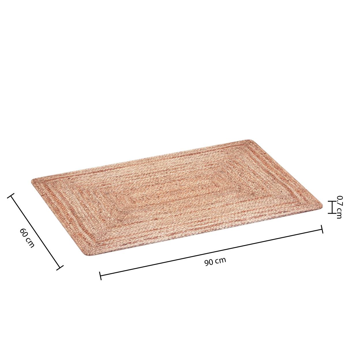 Teppich "Geschichte", Jute 60x90 cm Beige