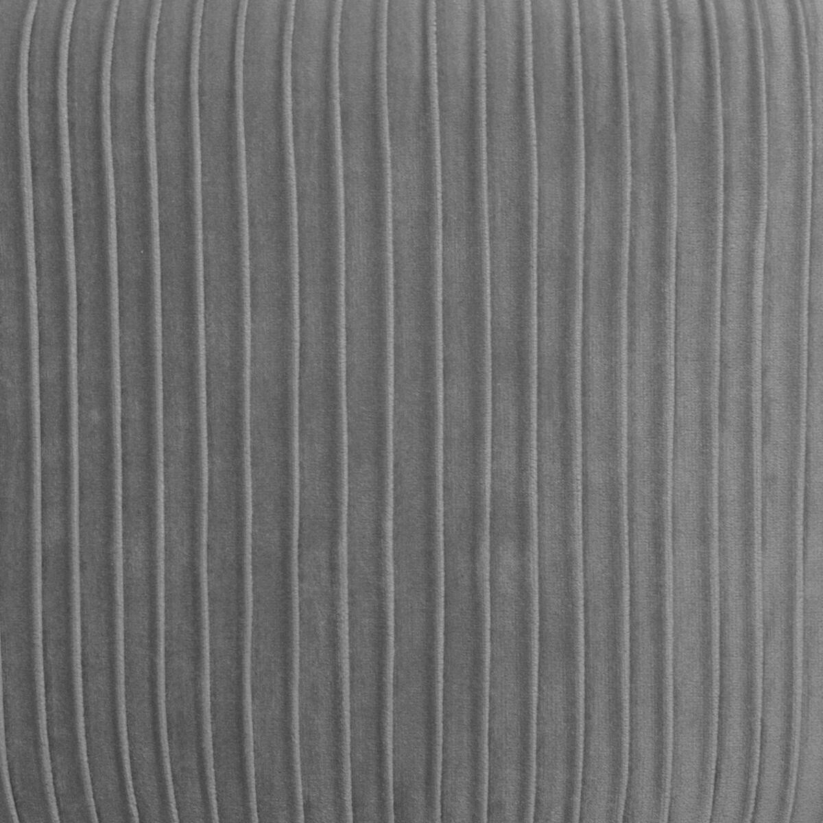Hocker "Solaro" Plissierter Samt, Grau Grau