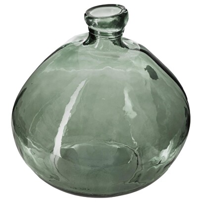 Vase "dame jeanne" khakigr&uuml;n, d.33 cm
