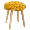 Hocker "Akemi" Strick, Senfgelb Senfgelb