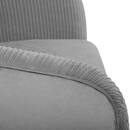 Grauer Sessel "Solaro" Plissierter Samt, Grau Grau
