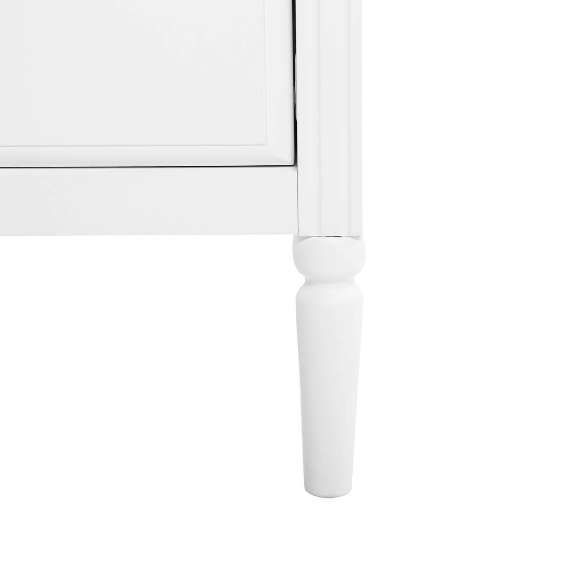 Nachttisch "Solen" Wei&szlig;, H.61 cm Wei&szlig;