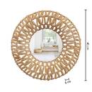 Geflochtener Spiegel "Beatriz" Nat&uuml;rliche Faser, D.45 cm Beige