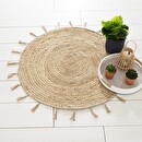 Teppich 'Gemütlichkeit' D.80 cm Beige