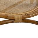 Couchtisch "Farah" Rattan, D.90 cm Nat&uuml;rliches Holz