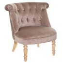 Sessel "Sixtine" Samt, Taupegrau Taupe-Grau