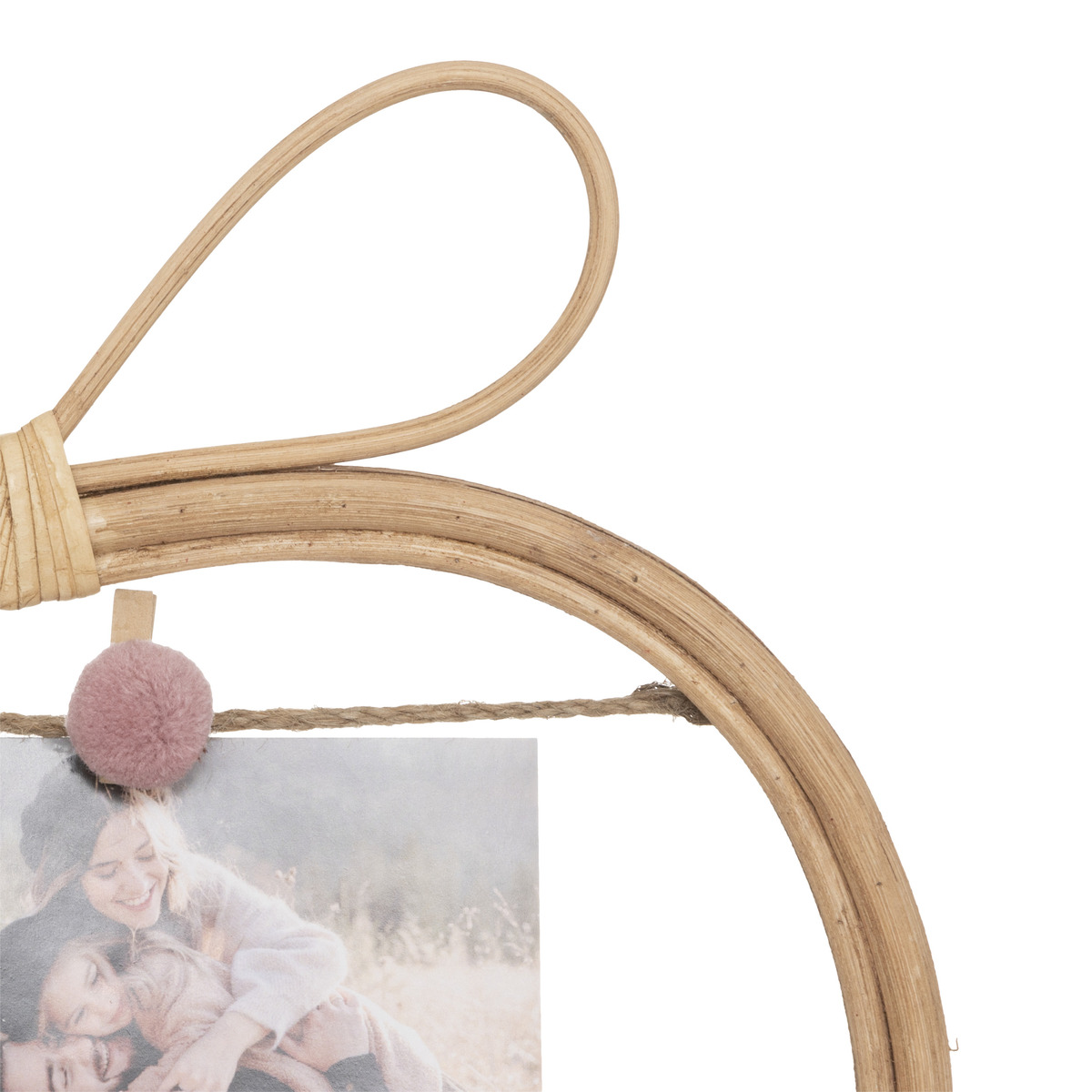 Kinder-Fotorahmen Rattan, 35x30 cm Natürliches Holz
