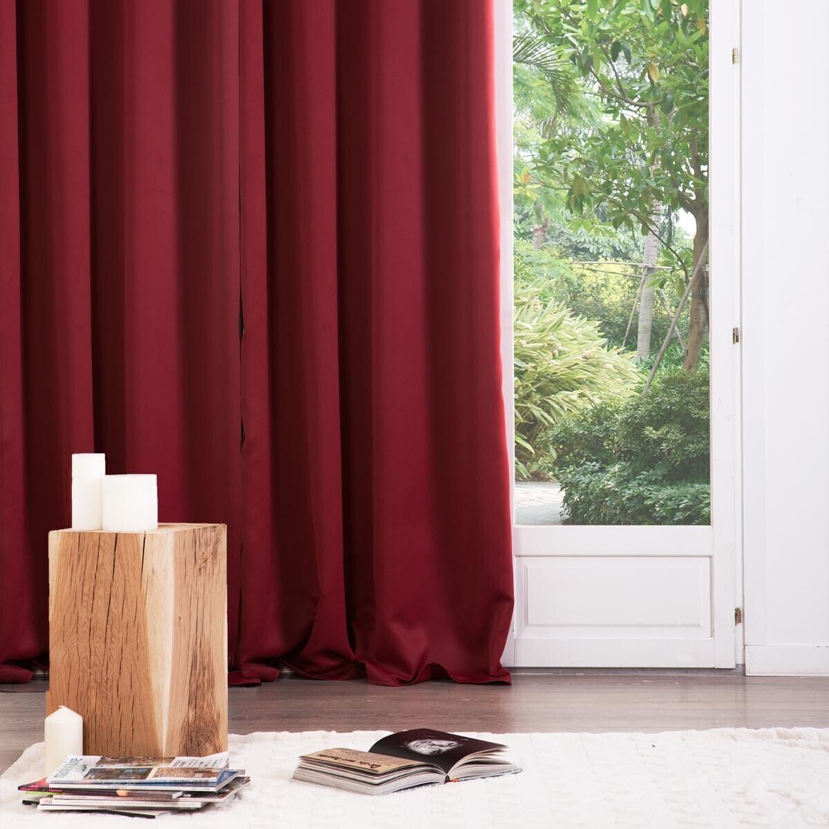 Set von 2 Verdunklungsvorhängen "Odelie" Rot, 135x240 cm Rot