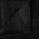 Mikrofaser-Plaid Schwarz, 180x230 cm Schwarz