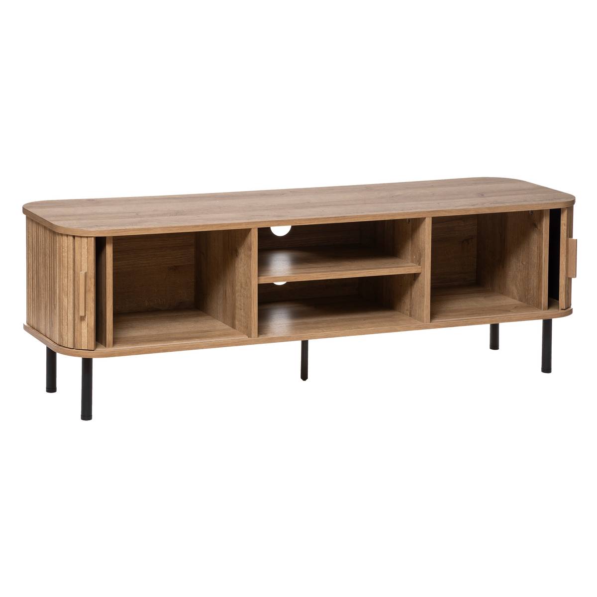 TV-Schrank 2 Türen "Colva" Eicheffekt, 40x140 cm Beige