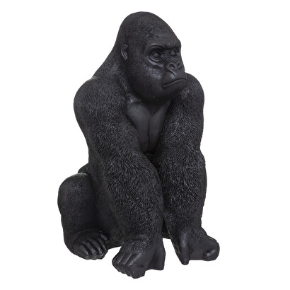 Gorilla-statue, harz schwarz, h.68 cm