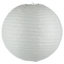 Papierlaterne Kugel Wei&szlig;, D.45 cm Wei&szlig;