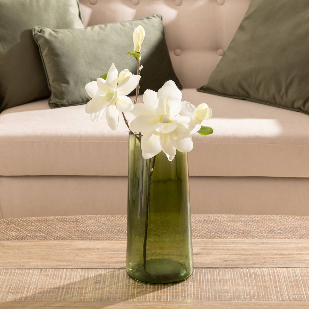 Künstlicher Magnolienzweig Weiß, H.83 cm Weiß