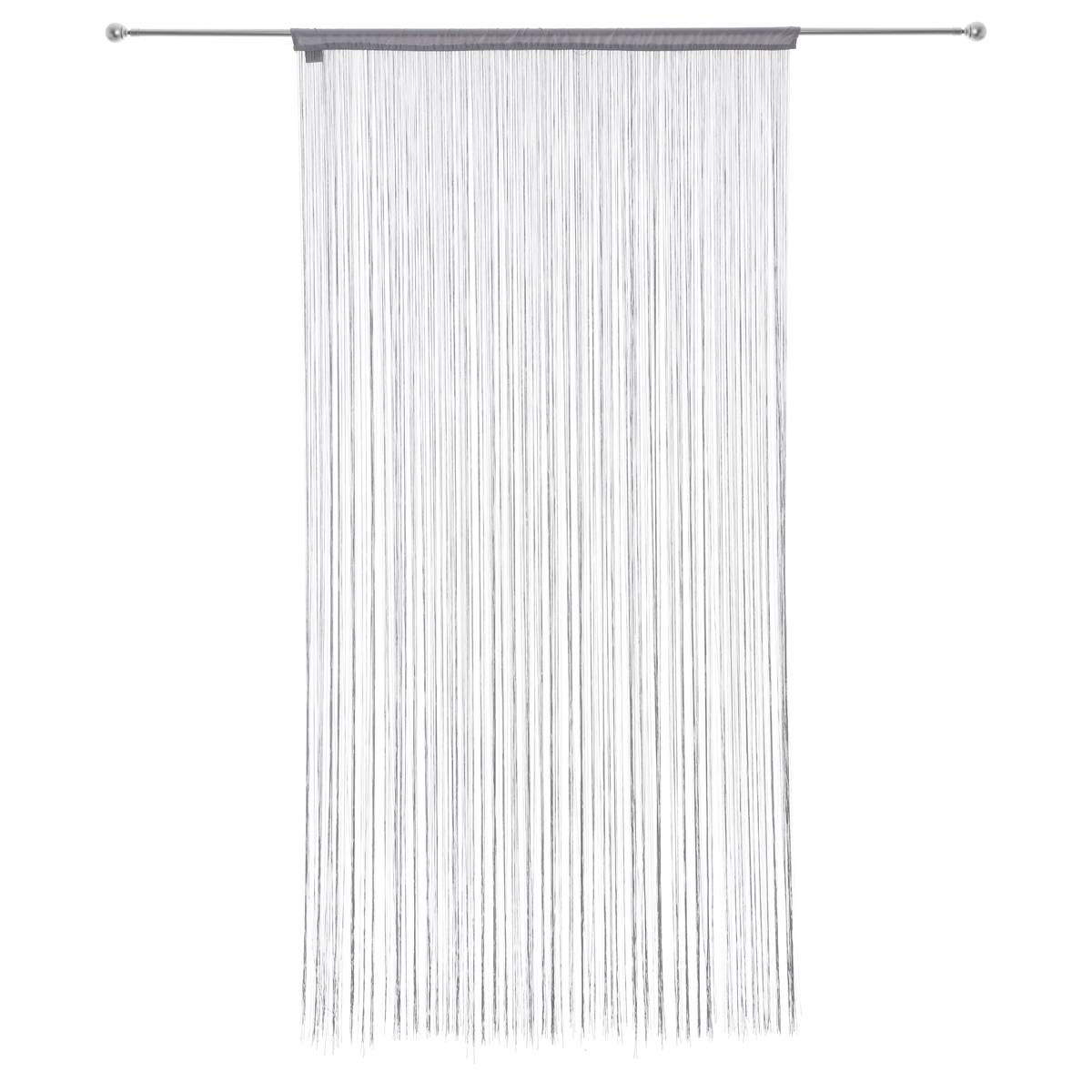 Fadenvorhang Grau, 90x200 cm Grau