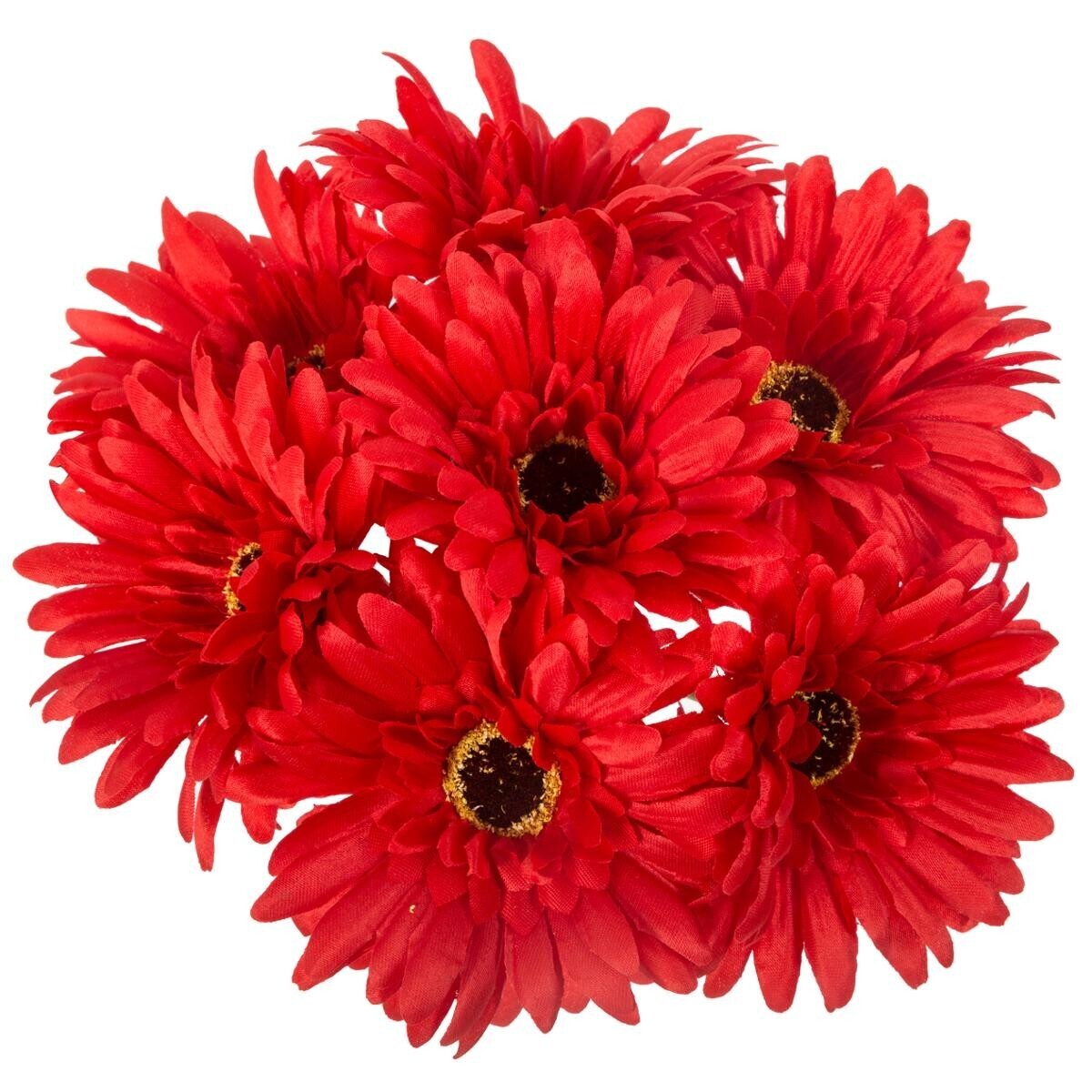 Kunstblumenstrauß mit 7 Gerbera H.26 cm Elfenbeinweiß