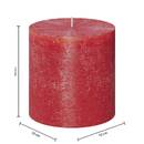 Rustikale Kerze "Olia" Rot, 663g Rot