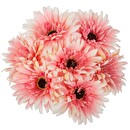Kunstblumenstrauß mit 7 Gerbera H.26 cm Elfenbeinweiß