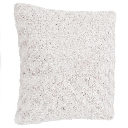 Kissen aus lockigem fell beige, 45x45 cm