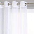 Gestreifter Voile Weiß, 140x240 cm Weiß